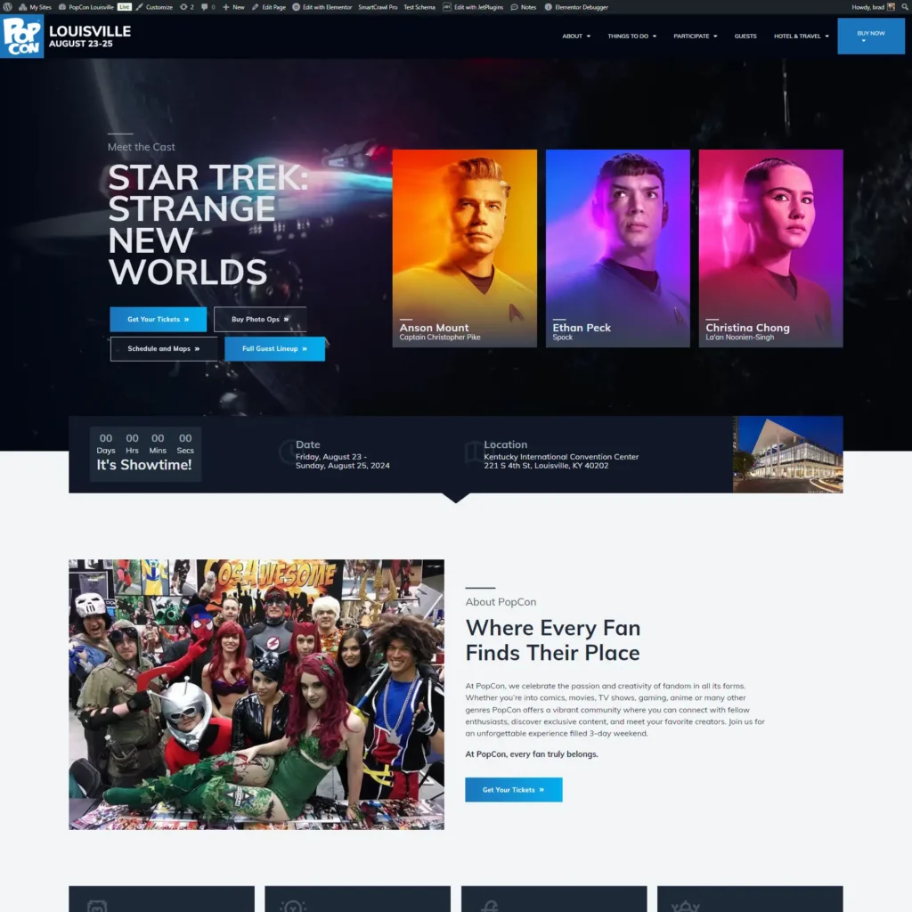 PopCon New Home Page